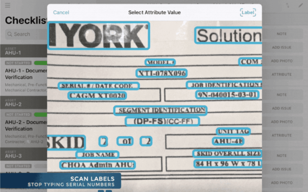 Capture Equipment Data without Typing a Single Letter