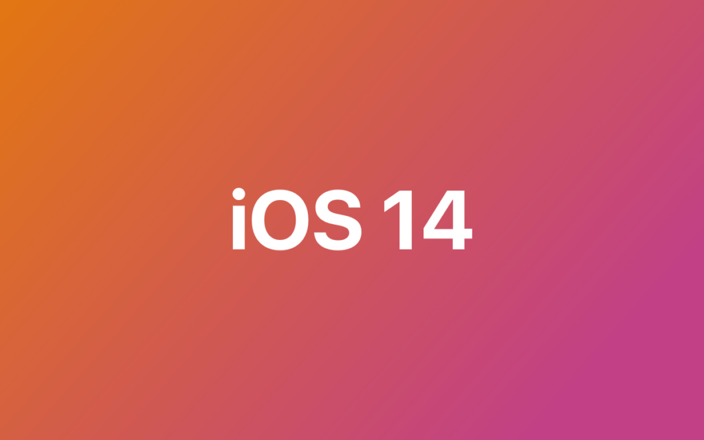 iOS 14 text on colored background