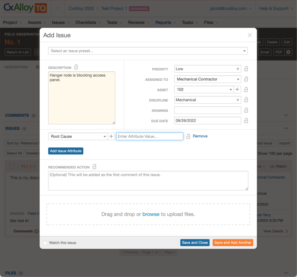 New Features - Issue Attributes and Issue Presets